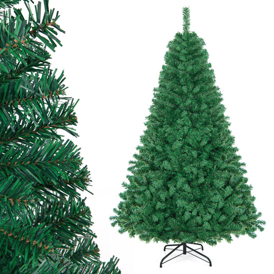 Giantex 6 FT Artificial Christmas Tree, Full Pine Xmas Tree with Metal Stand, Unlit