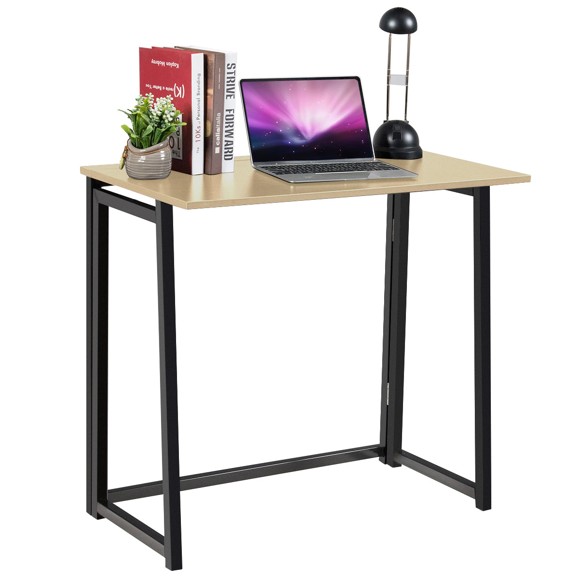 Giantex Foldable Computer Desk Laptop PC Writing Desk Study Table, Natural