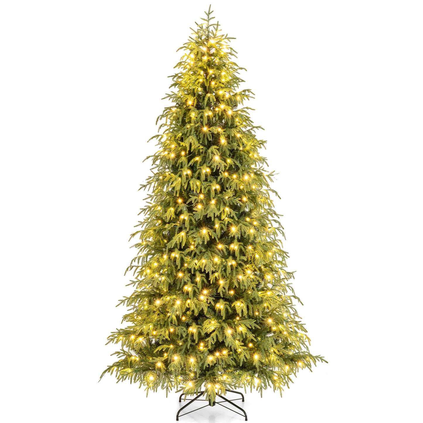Giantex 8 FT Pre-Lit Artificial Christmas Tree with Warm White LED Lights