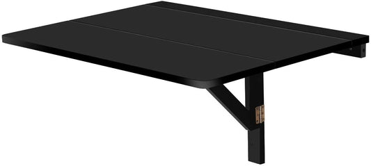 Giantex Folding Table Laptop Desk, Space Saving Hanging Table for Study, Bedroom, Bathroom or Balcony, Black
