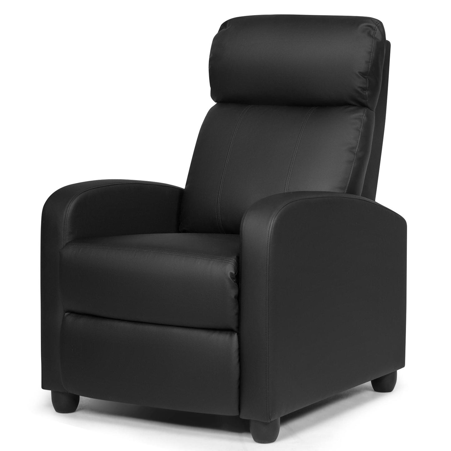 Giantex Massage Recliner Chair, Ergonomic Adjustable Single Sofa with Padded Seat, Backrest, Footrest, Reclining Sofa with Remote Control, Modern Massage Recliner for Living Room, Office