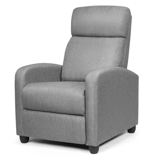 Giantex Massage Recliner Chair, Ergonomic Adjustable Single Sofa with Padded Seat, Backrest, Footrest, Reclining Sofa with Remote Control, Modern Massage Recliner for Living Room, Office