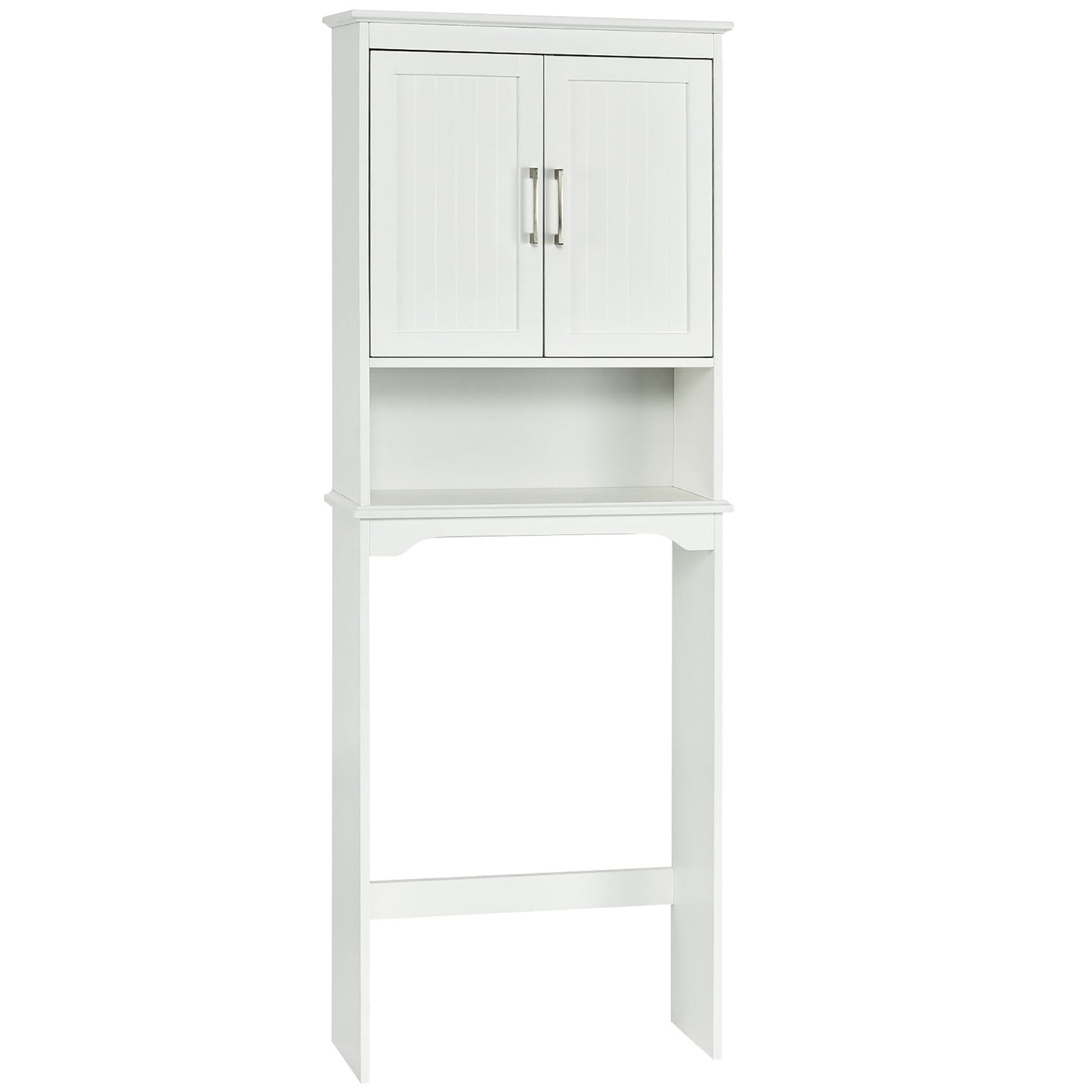 Giantex Bathroom Storage Rack Over The Toilet, Toilet Organizer with a Open Space, Space Saver Cabinet, Sturdy and Durable Bathroom Shelf, White