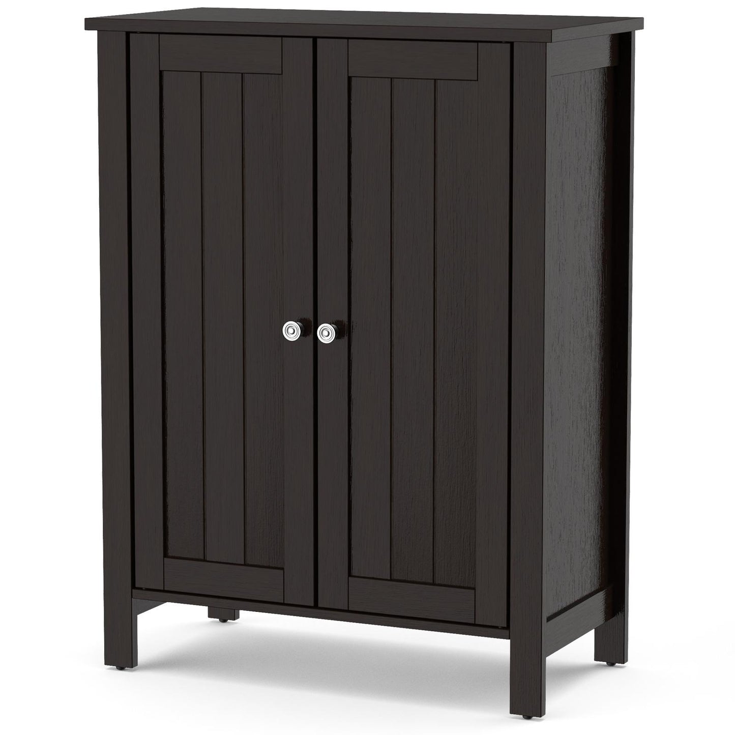 Giantex Bathroom Floor Cabinet, Freestanding Side Storage Cabinet with Double Doors and Adjustable Shelves, 23.5 x 12 x 31.5 inches