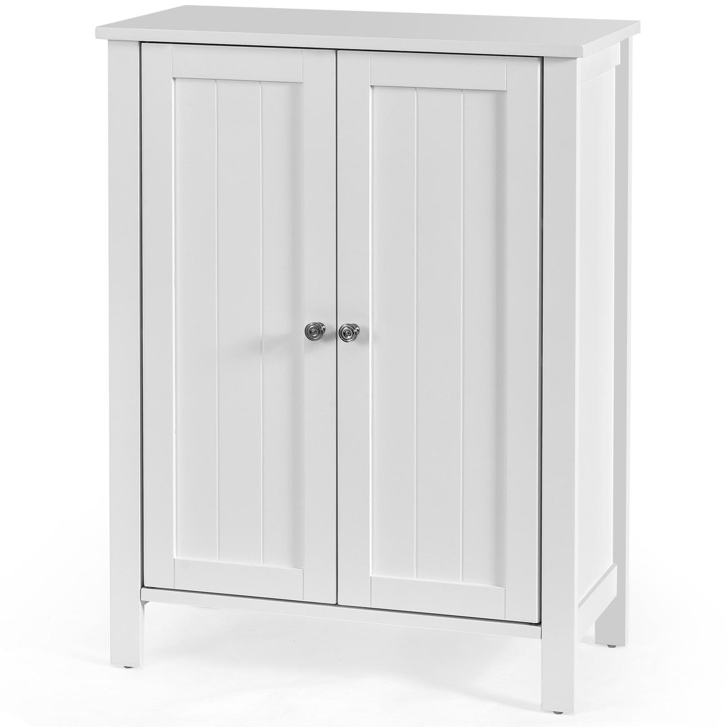 Giantex Bathroom Floor Cabinet, Freestanding Side Storage Cabinet with Double Doors and Adjustable Shelves, 23.5 x 12 x 31.5 inches