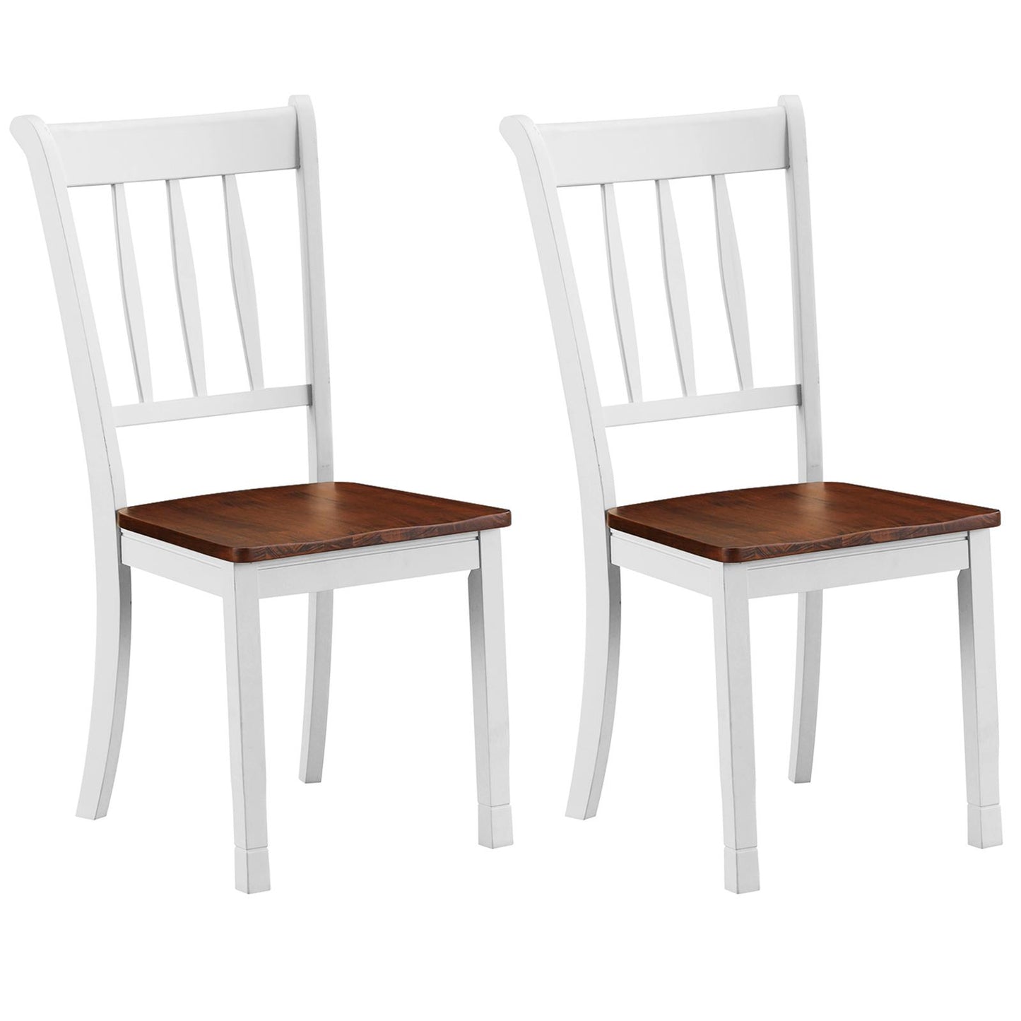 Giantex Solid Wood Whitesburg Dining Chairs, Set of 2, Spindle Back, Wood Seating, Hammis Dining Room Chairs, Suitable for Dining Room, Kitchen, Restaurant, Antique Dining Side Chairs (2, Ivory)