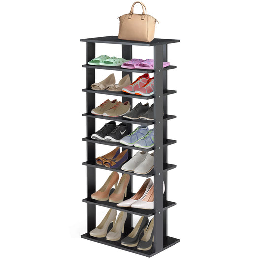 Giantex Patented 7 Tiers Vertical Shoe Rack, Modern Shoe Rack Organizer, Space Saving Storage Stand for Front Door, Entryway