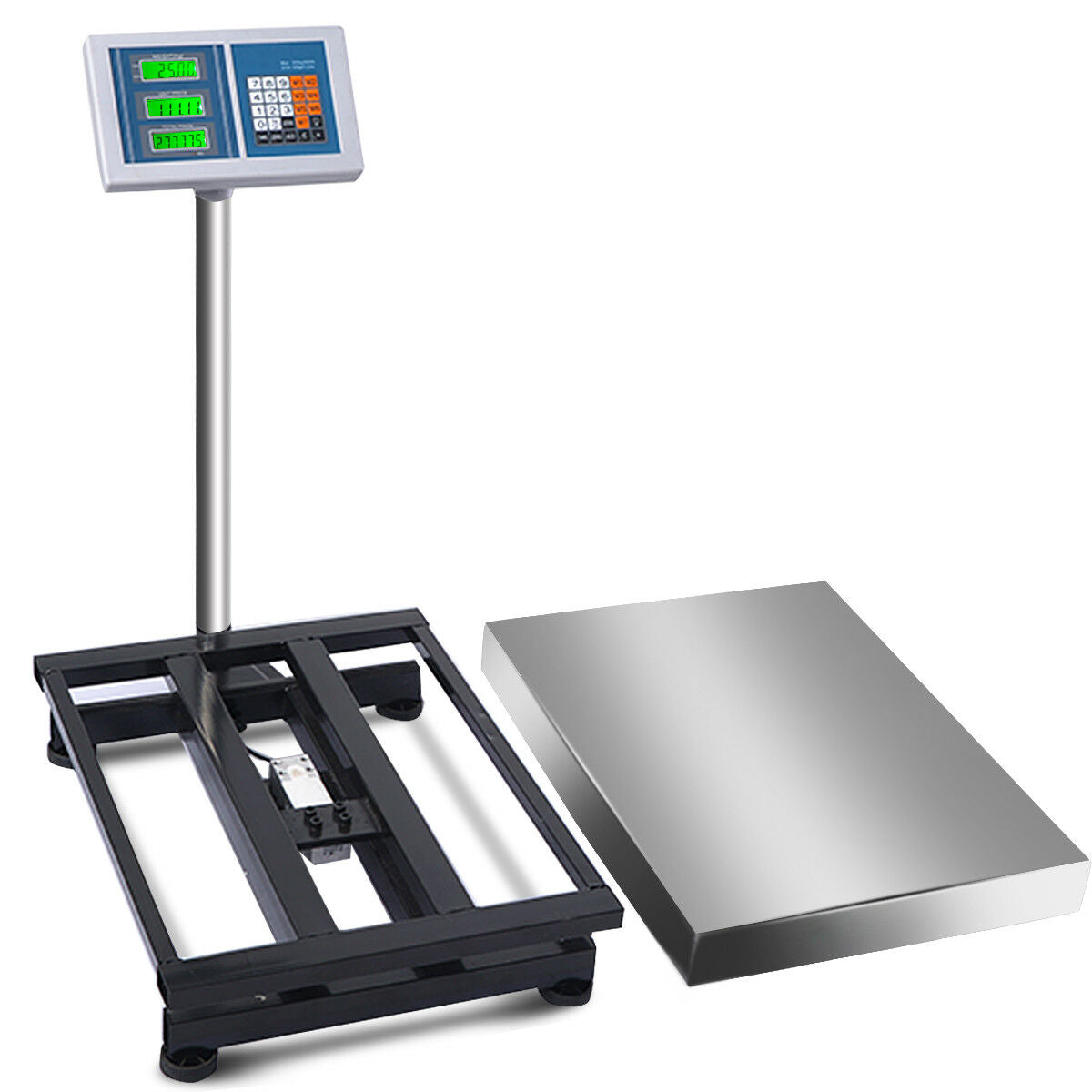 Weight Scale 660lbs Digital Floor Platform for Weighing Package Shipping Mailing Postal Scale with LB/KG Price Calculator