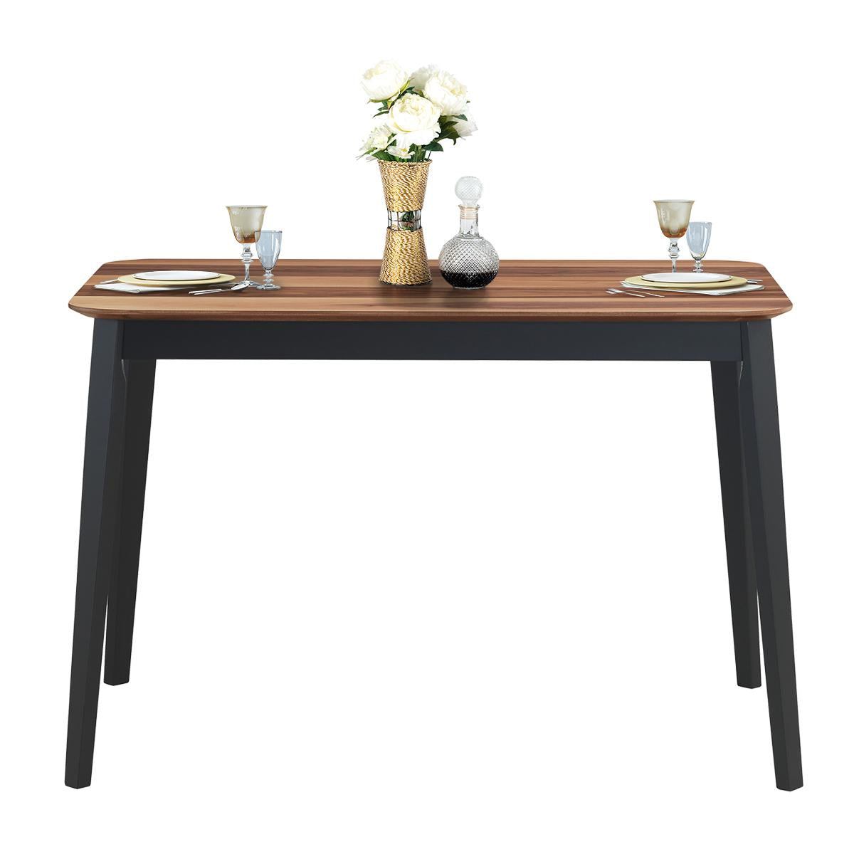 Giantex Wooden Dining Table, Rectangular Leisure Table w/Wide Table Top, Modern Furniture for Home, Dining Room Restaurant Cafe