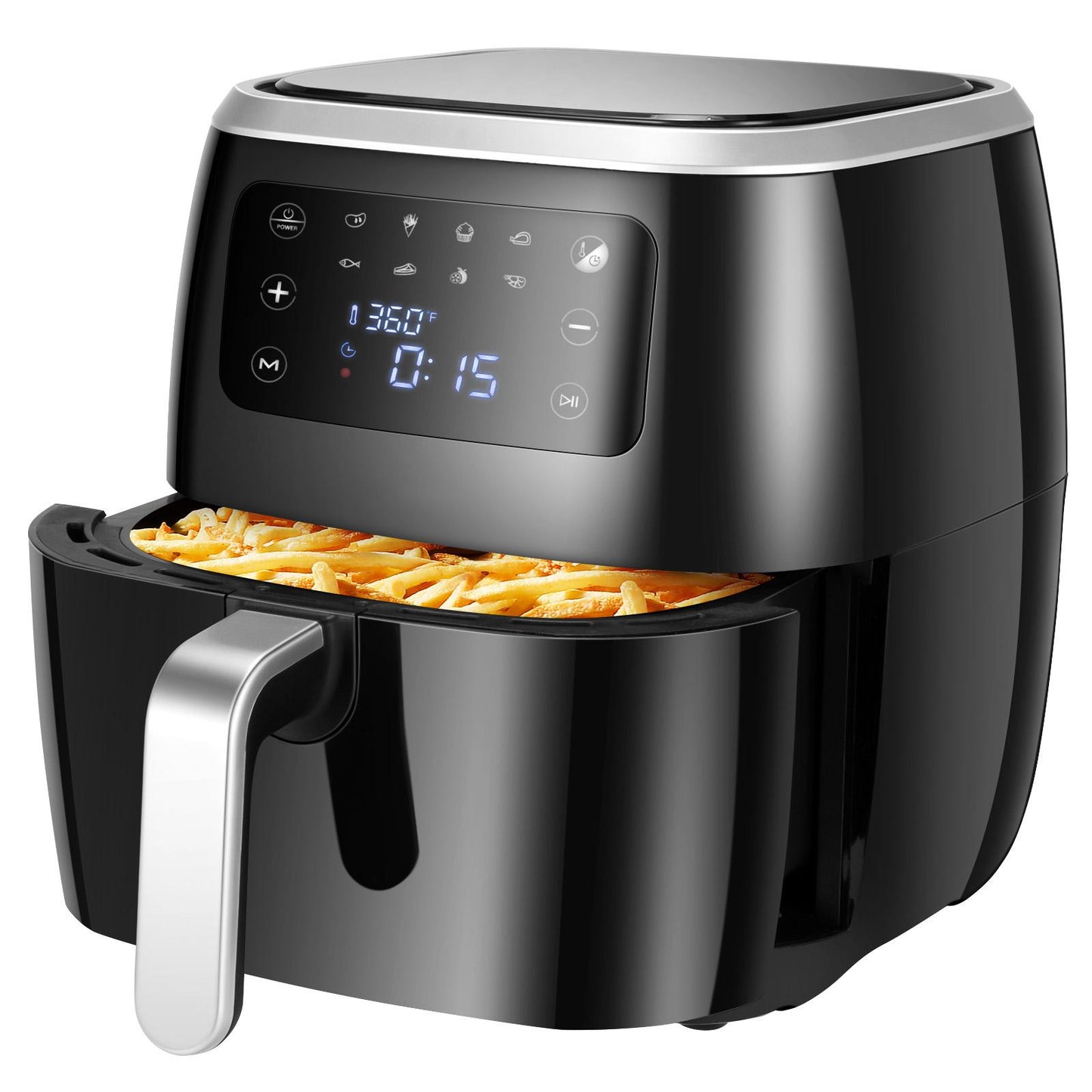 6.5-QT 8-in-1 Air Fryer, Oilless Oven Cooker with Warm & Bake & Grill, Non-Sticking Fry Basket, Auto Shut Off, Electric Hot Air Kitchen Compact Appliance