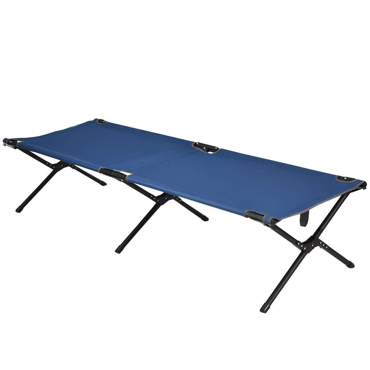 Giantex Folding Camping Cot, Portable Folding Bed w/Steel Frame Oxford Fabric, Lightweight Single Person Sleeping Bed for Indoor Outdoor Use