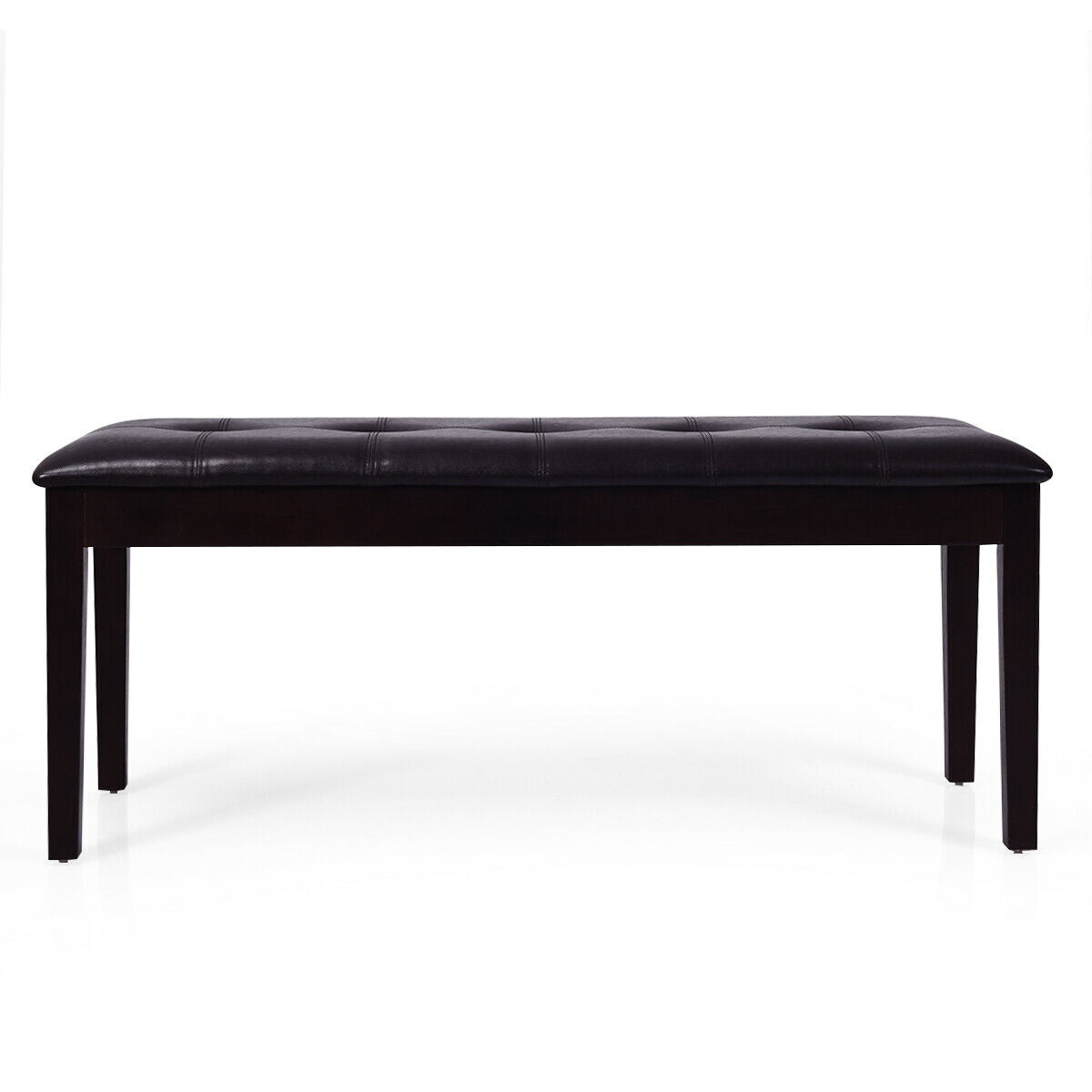 Giantex Table Bench, PU Leather Bench for End of Bed, Ottoman Bench for Hallway, Bedroom, Dining Room