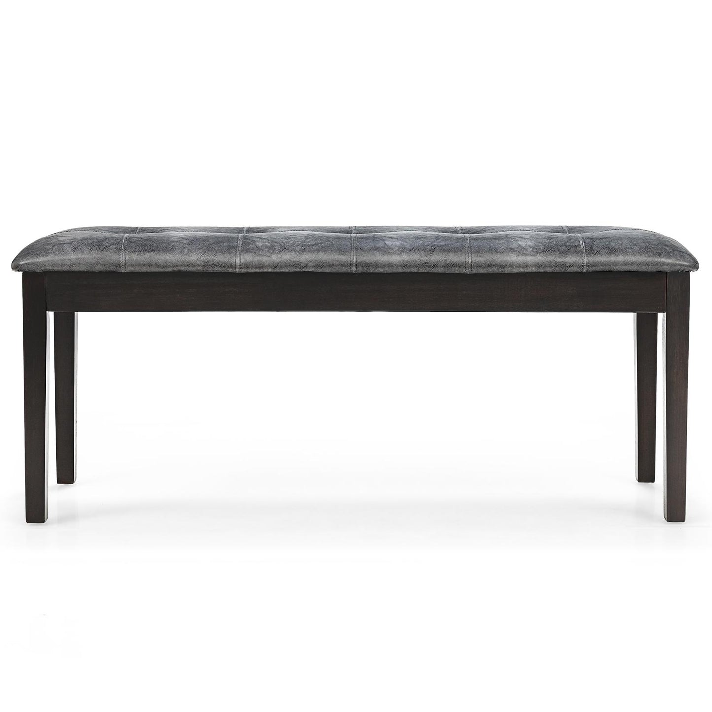 Giantex Table Bench, PU Leather Bench for End of Bed, Ottoman Bench for Hallway, Bedroom, Dining Room