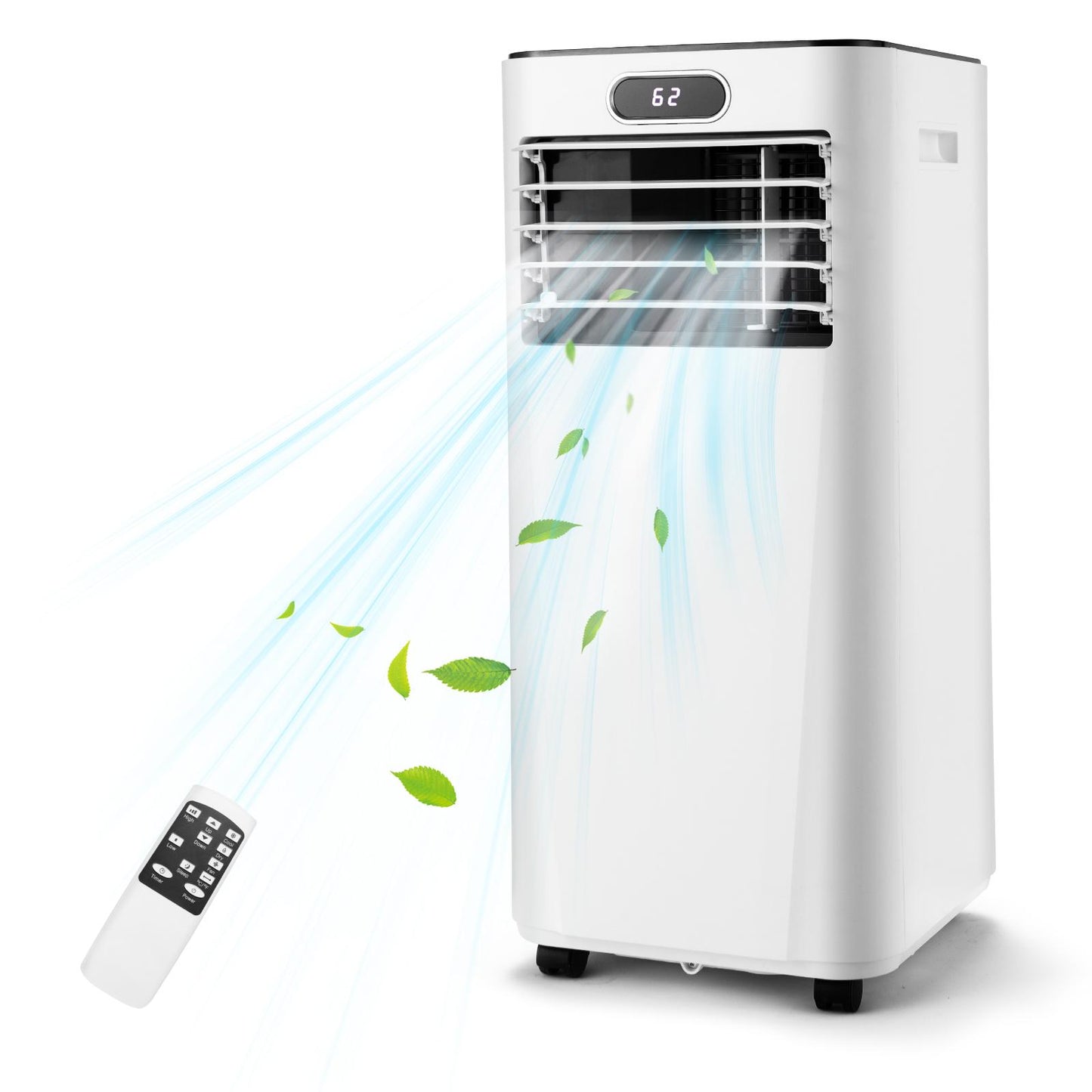 Giantex 3-in-1 Portable Air Conditioner w/Remote Control, 10000 BTU AC Unit w/Cooling, Dehumidifying, Fan & Sleep Mode, 24H Timer & LED Display, Cools Up to 350 sq.ft, Air Cooler w/ Window Kit
