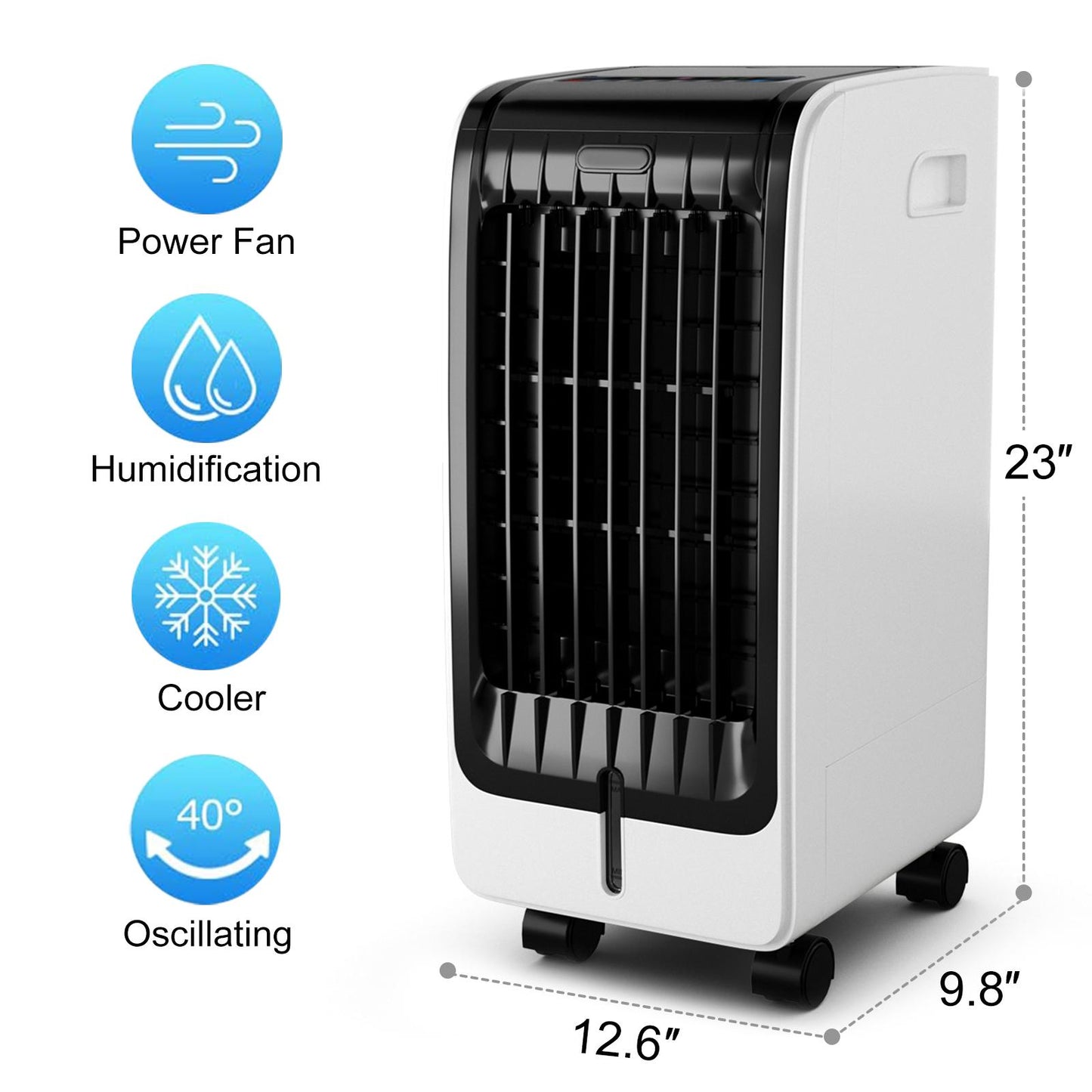 Giantex Portable Evaporative Air Cooler, 3-in-1 Air Cooler w/8-Hour Timer, Evaporative Cooler for Bedroom Home Office, Quiet Operation