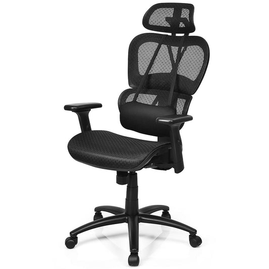 Giantex Ergonomic Mesh Office Chair, Swivel High Back Computer Chair w/Massage Lumbar Support