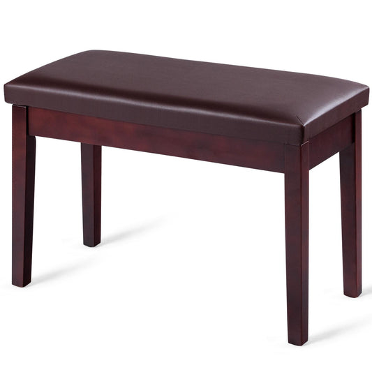 Giantex Piano Bench w/Seat Storage Cabinets, PU Leather Piano Bench, Wooden Piano Stool w/Locking Hinge, Perfect for Pianist, Beginner, Home & Comercial Use, Coffee