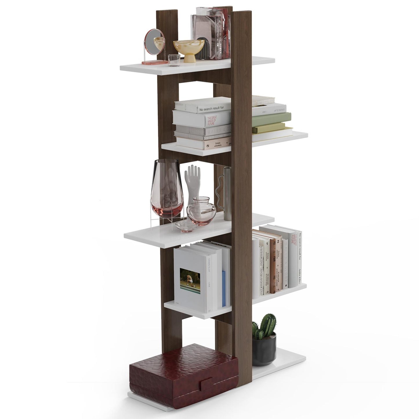 Giantex 5-Tier Tall Wood Bookshelf, Room Organizer Display Shelf w/Anti-Toppling Device & Non-Slip Foot Pads