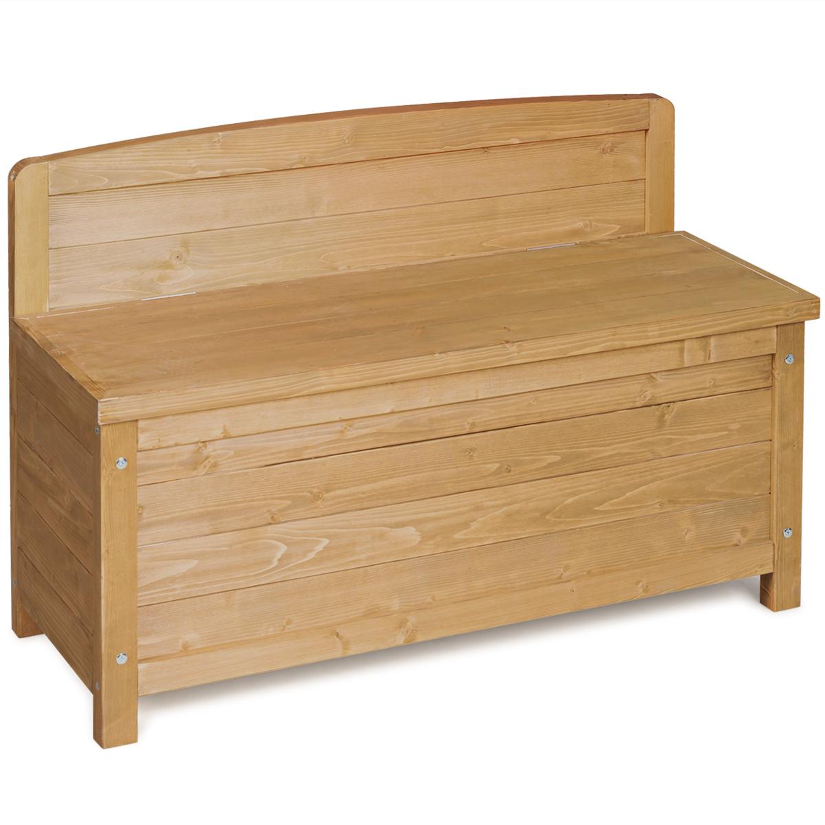 Giantex Gallon Wooden Storage Bench, Deck Storage Box Bench, Storage Container