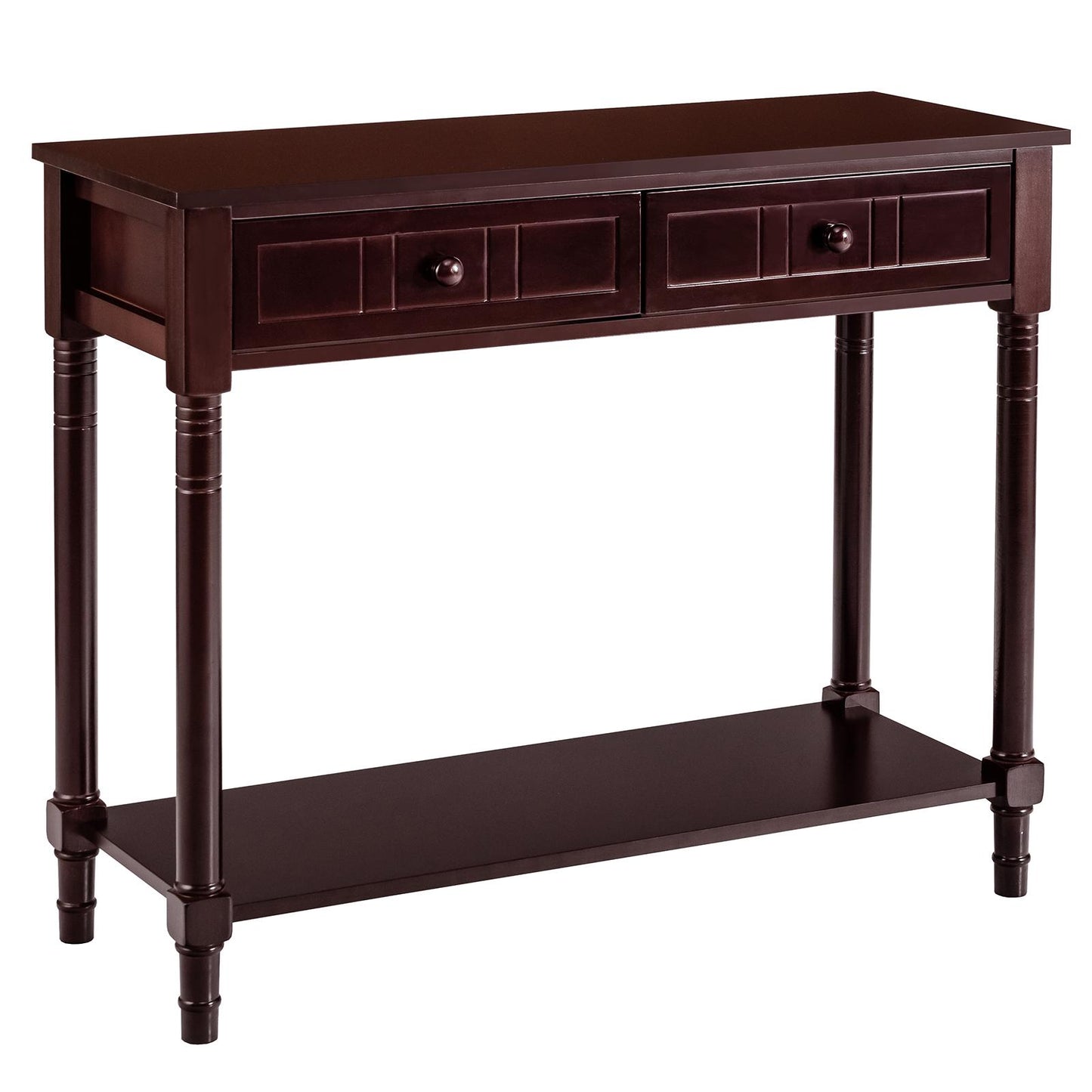 Giantex Console Table, Vintage Sofa Table w/Drawers & Storage Shelf for Entryway, Foyer, Hall