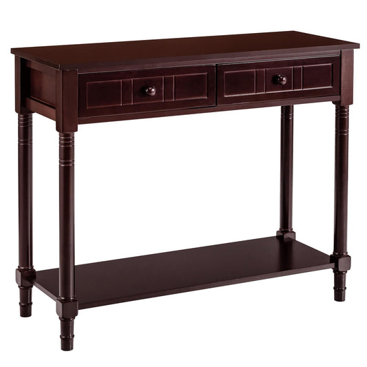Giantex Console Table, Vintage Sofa Table w/Drawers  & Storage Shelf for Entryway, Foyer, Hall