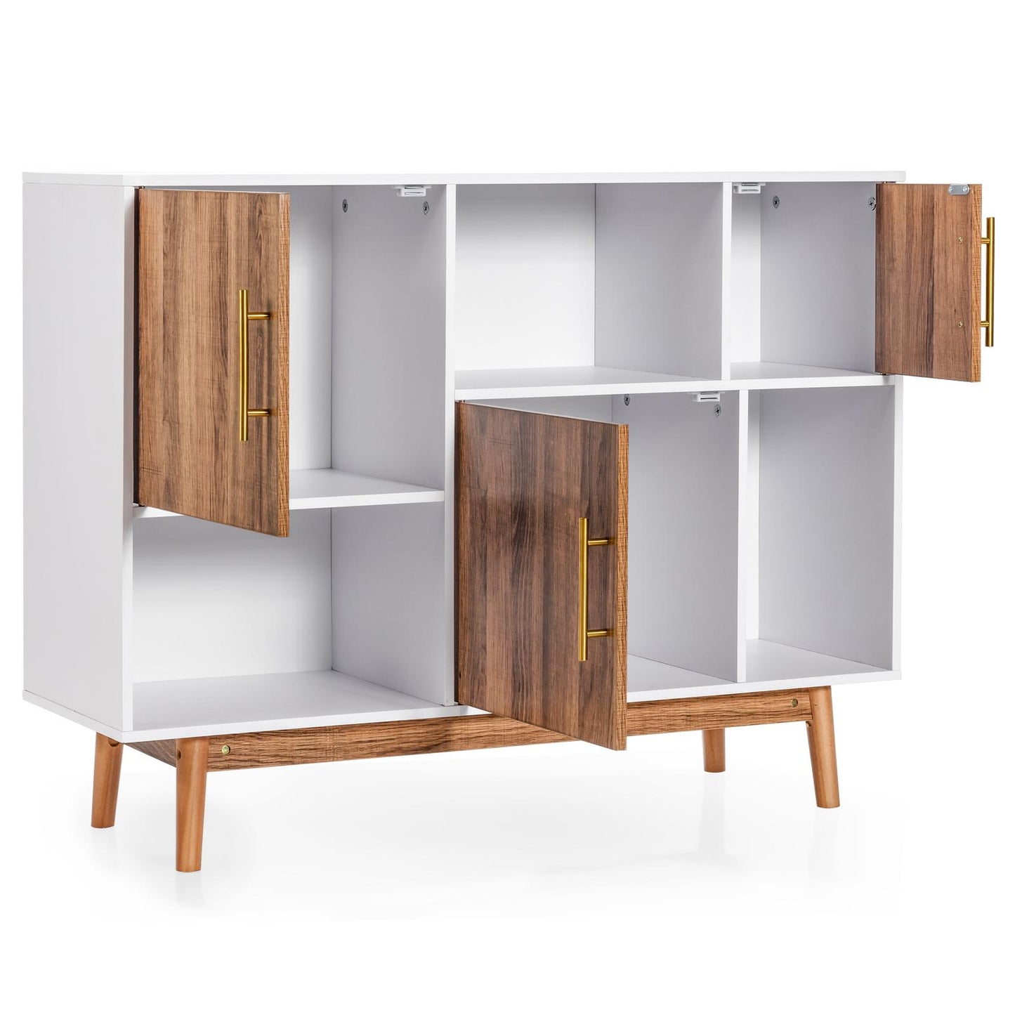 Giantex Sideboard Storage Cabinet W/Storage Compartments, Display Cupboard Cabinet for Home&Office, Television Stand
