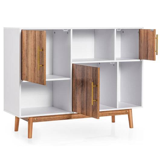 Giantex Sideboard Storage Cabinet W/Storage Compartments, Display Cupboard Cabinet for Home&Office, Television Stand