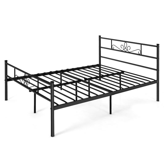 Giantex Metal Platform Bed Frame Mattress Foundation, Bed Frame w/Heavy-Duty Steel Slats Support, No Box Spring Needed, Easy Assembly