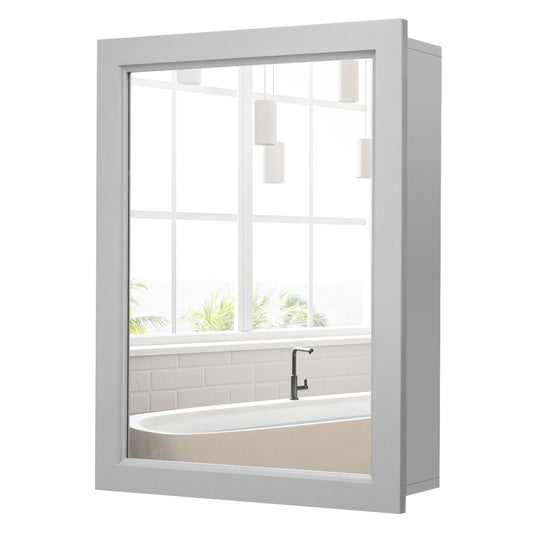 Giantex Bathroom Medicine Cabinet, Wall Mount Mirrored Storage Organizer w/Adjustable Shelf
