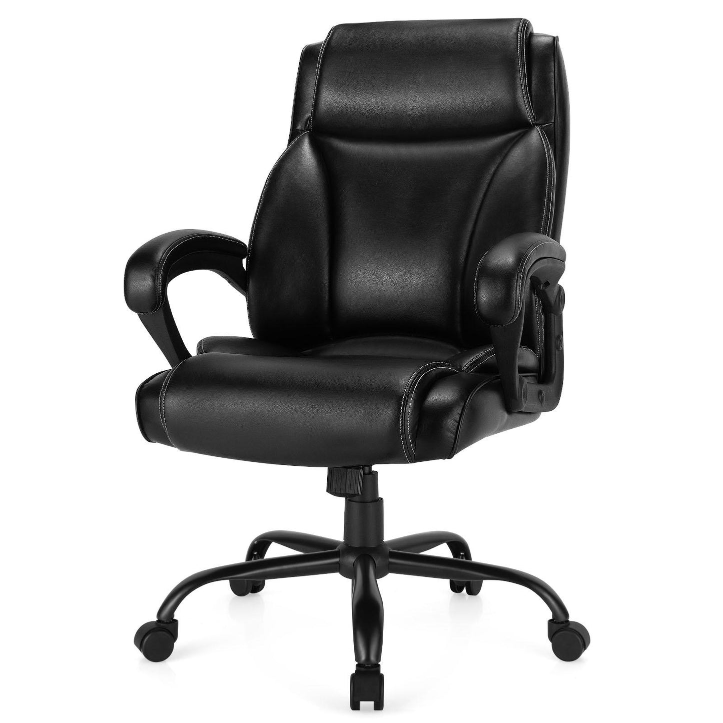 Giantex Big & Tall Office Chair, rgonomic Computer Chair w/Adjustable Height, Thick Padding & Metal Base