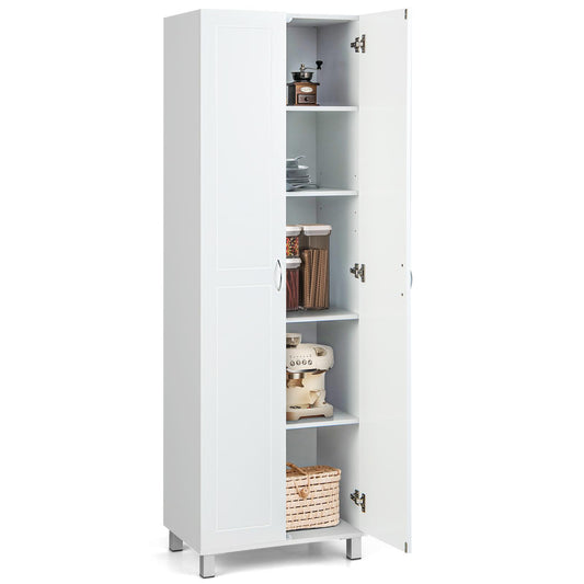 Giantex itchen Pantry Cupboard Cabinet, Wooden Freestanding Storage Organizer