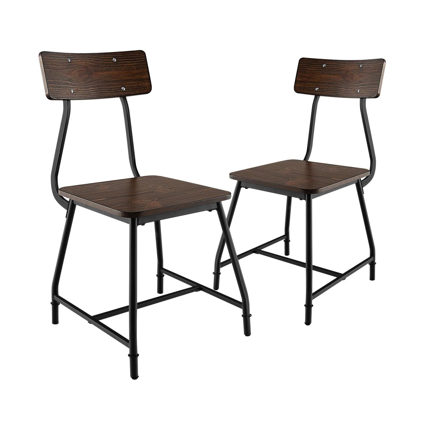 Giantex Mid Century Modern Dining Chair, Ergonomic Chairs w/Metal Frame & Wooden Seat, (Set of 2)
