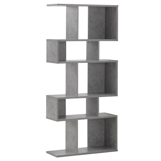 Giantex Freestanding Ladder Bookcase, 5 Cubes Corner Storage Bookshelf, 5-Layer Organizer Rack Display Cabinet