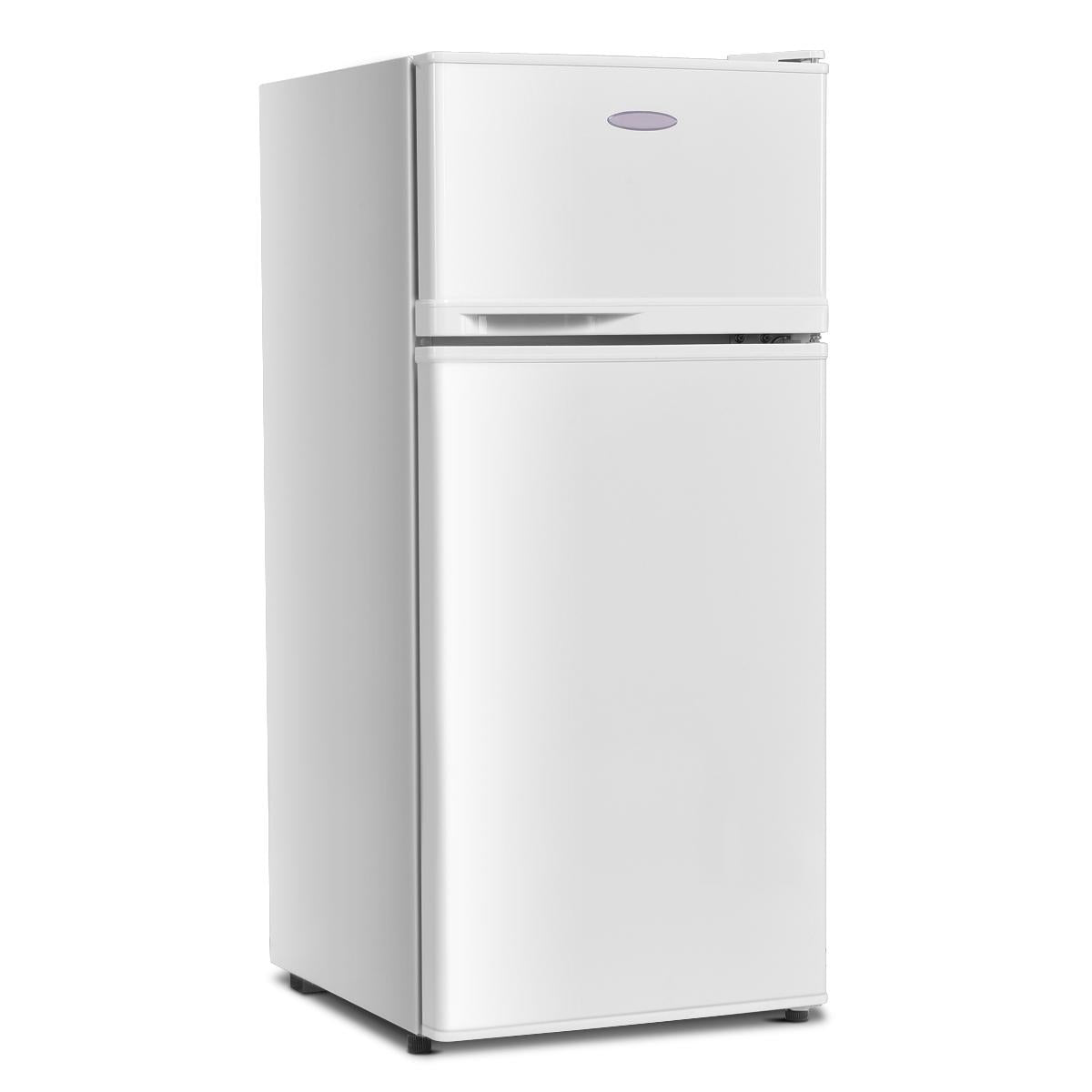 Giantex Compact Refrigerator, 3.4 cu. ft. Mini Cooler Fridge, Freestanding Fridge w/Adjustable Thermostat, White