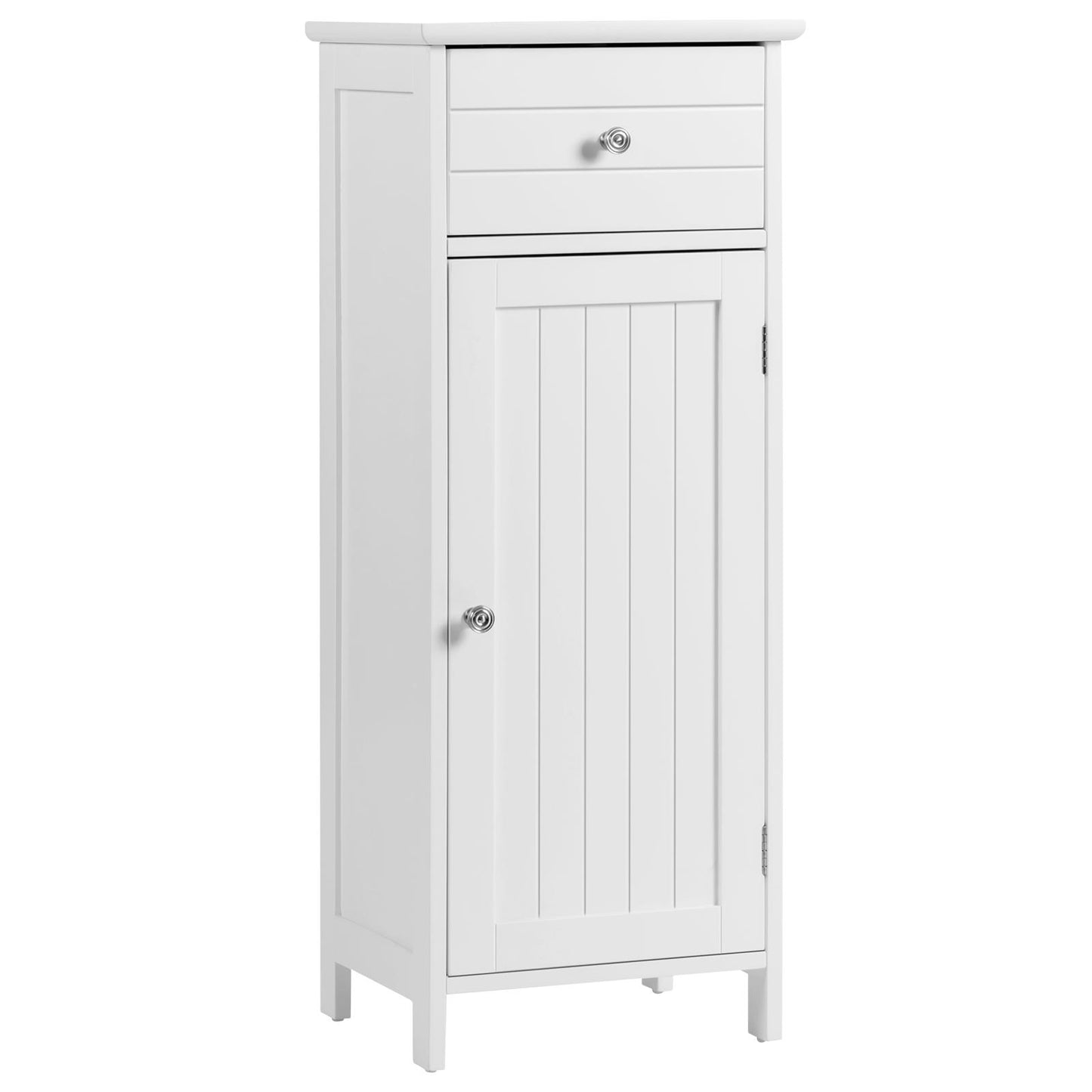 Giantex Wooden Bathroom Floor Cabinet, Freestanding Storage Cabinet w/Adjustable Shelf & Anti-Tilt Design