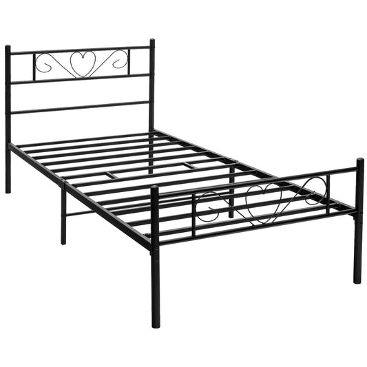 Giantex Twin-XL Platform Bed Frame, Mattress Foundation w/Headboard & Footboard, No Box Spring Needed, Easy Assembly