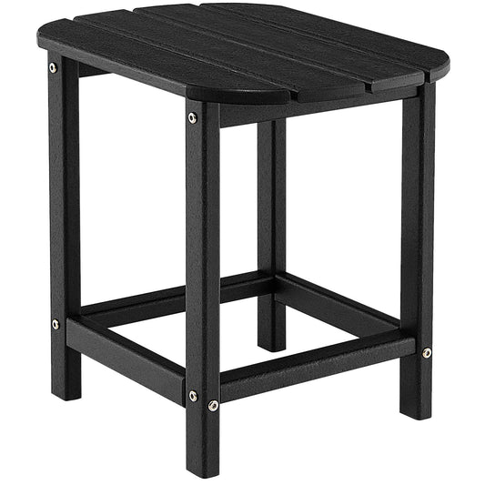 Giantex Small Side Table, Weather Resistant Square Tea Table, Beside End Tables(1, Black)