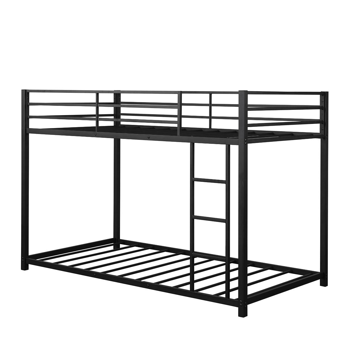 Giantex Heavy-Duty Metal Bed Frame, Bunk Bed Twin Over Twin, No Box Spring Needed, Black