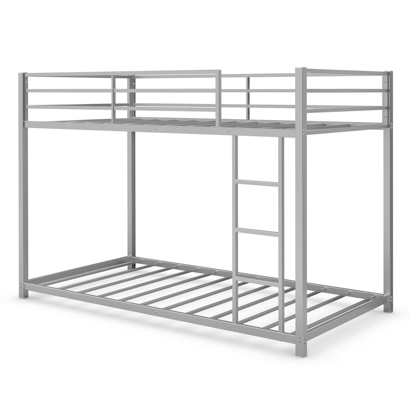 Giantex Heavy-Duty Metal Bed Frame, Bunk Bed Twin Over Twin, No Box Spring Needed, Silver
