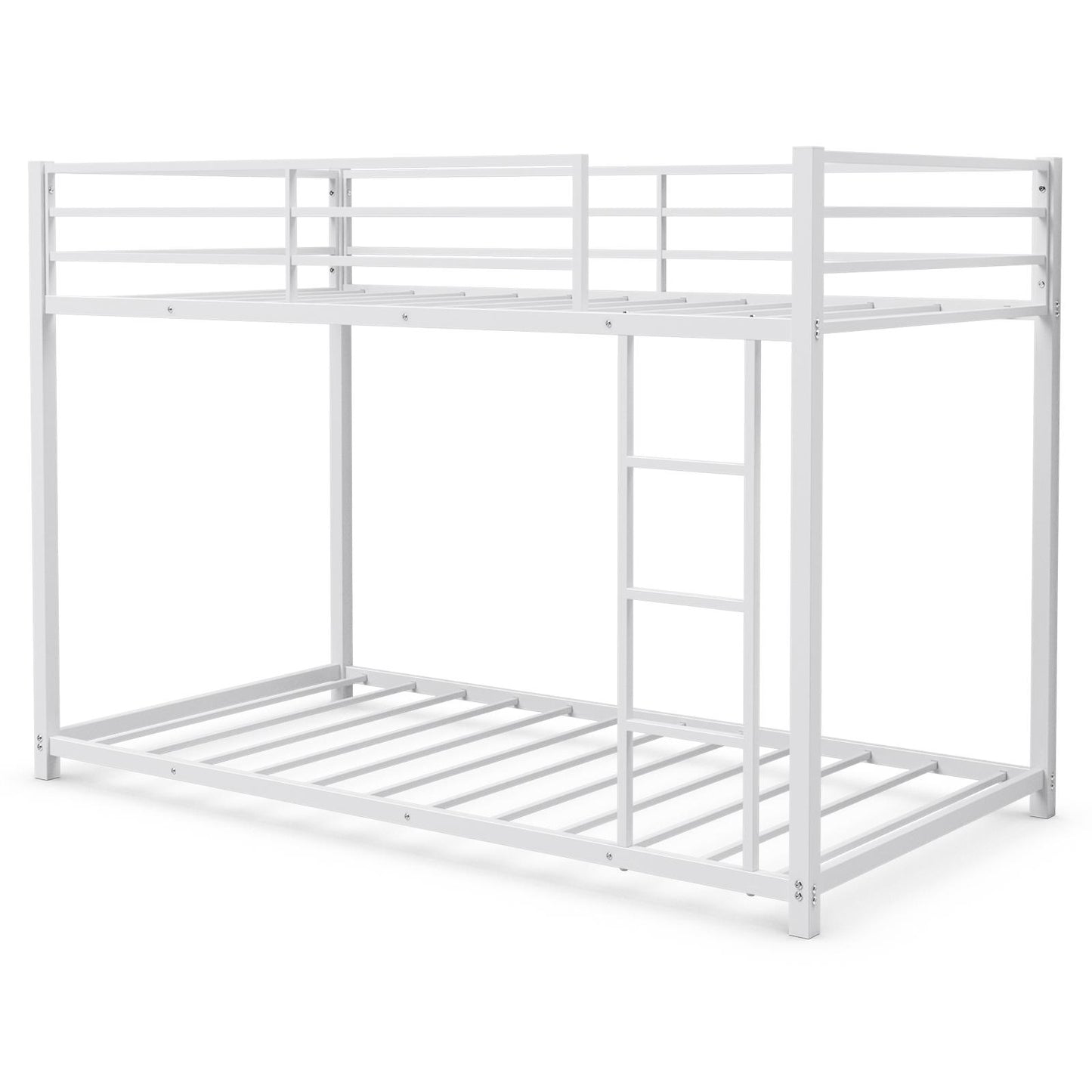 Giantex Heavy-Duty Metal Bed Frame, Bunk Bed Twin Over Twin, No Box Spring Needed, White
