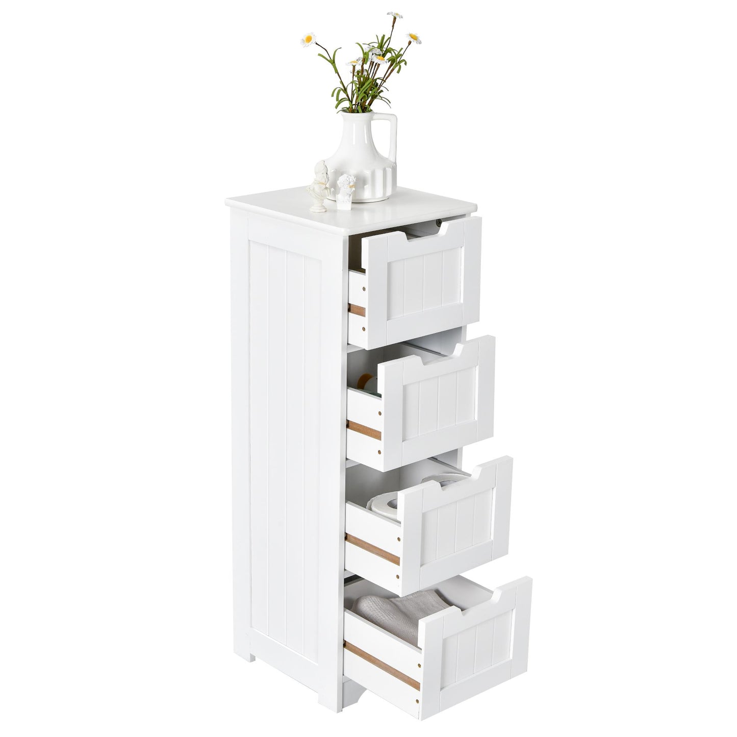 Giantex Floor Storage Cabinet, Bathroom Free Standing Organize for Narrow Space