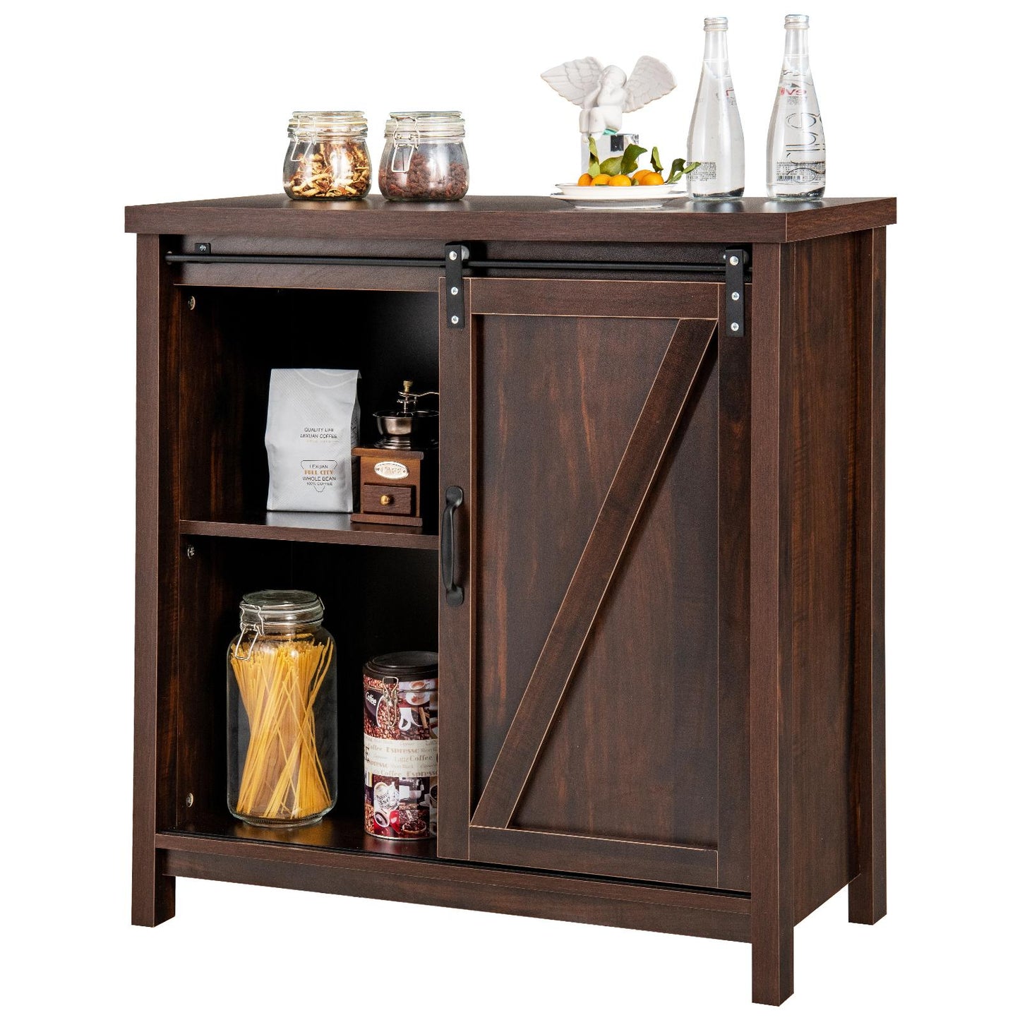 Giantex Buffet Sideboard, Farmhouse Coffee Bar Station, Kitchen Storage Cabinet, Console Table for Entryway