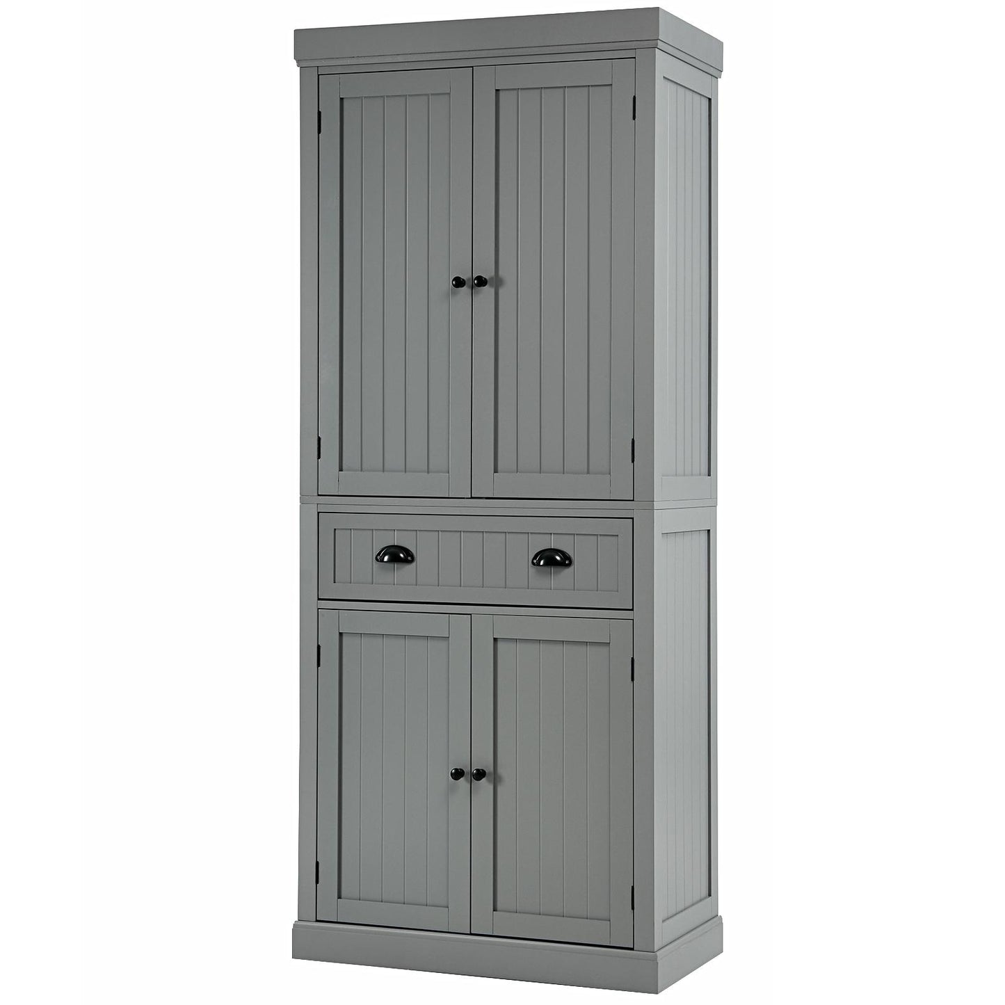 Giantex Kitchen Pantry Cabinet, Freestanding Adjustable Cabinet w/Doors for Dining Room, Living Room or Bedroom