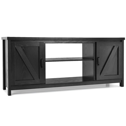 Giantex TV Stand for TVs up to 65’’ w/Double Barn Doors, Adjustable Shelf & Cable Management, Wood Storage TV Console Table