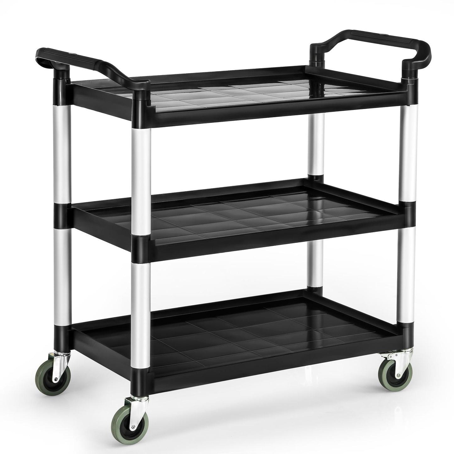 Giantex Rolling Service Cart, Heavy Duty Utility Cart for Kitchen, Restaurant, Office, Warehouse, Garage