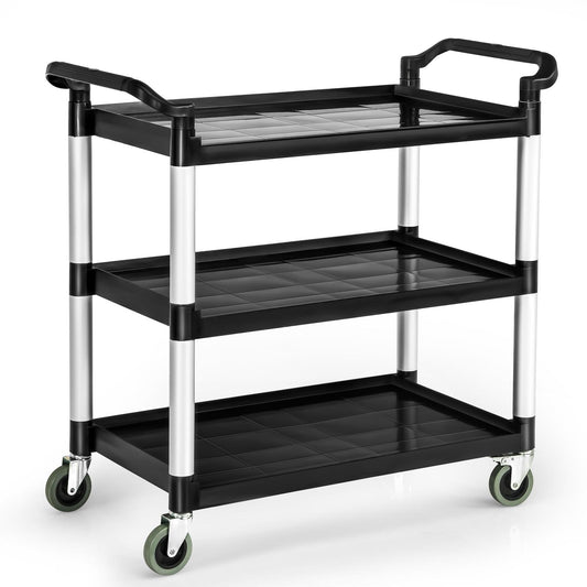 Giantex Rolling Service Cart, Heavy Duty Utility Cart for Kitchen, Restaurant, Office, Warehouse, Garage