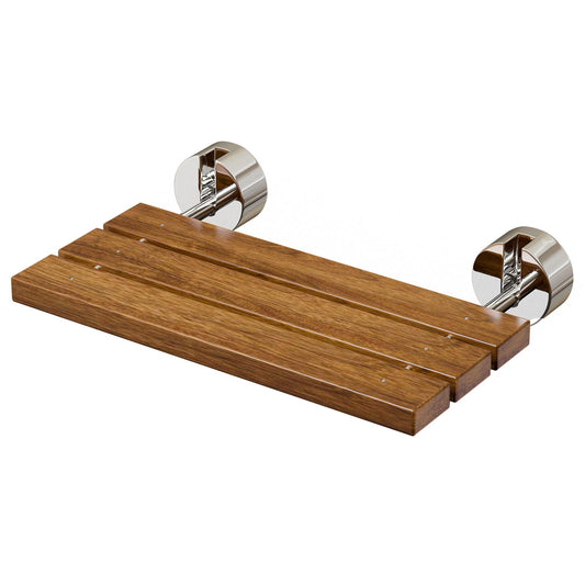 Giantex 20" Wood Folding Shower Seat Bench, Modern Wall-Mounted Stool