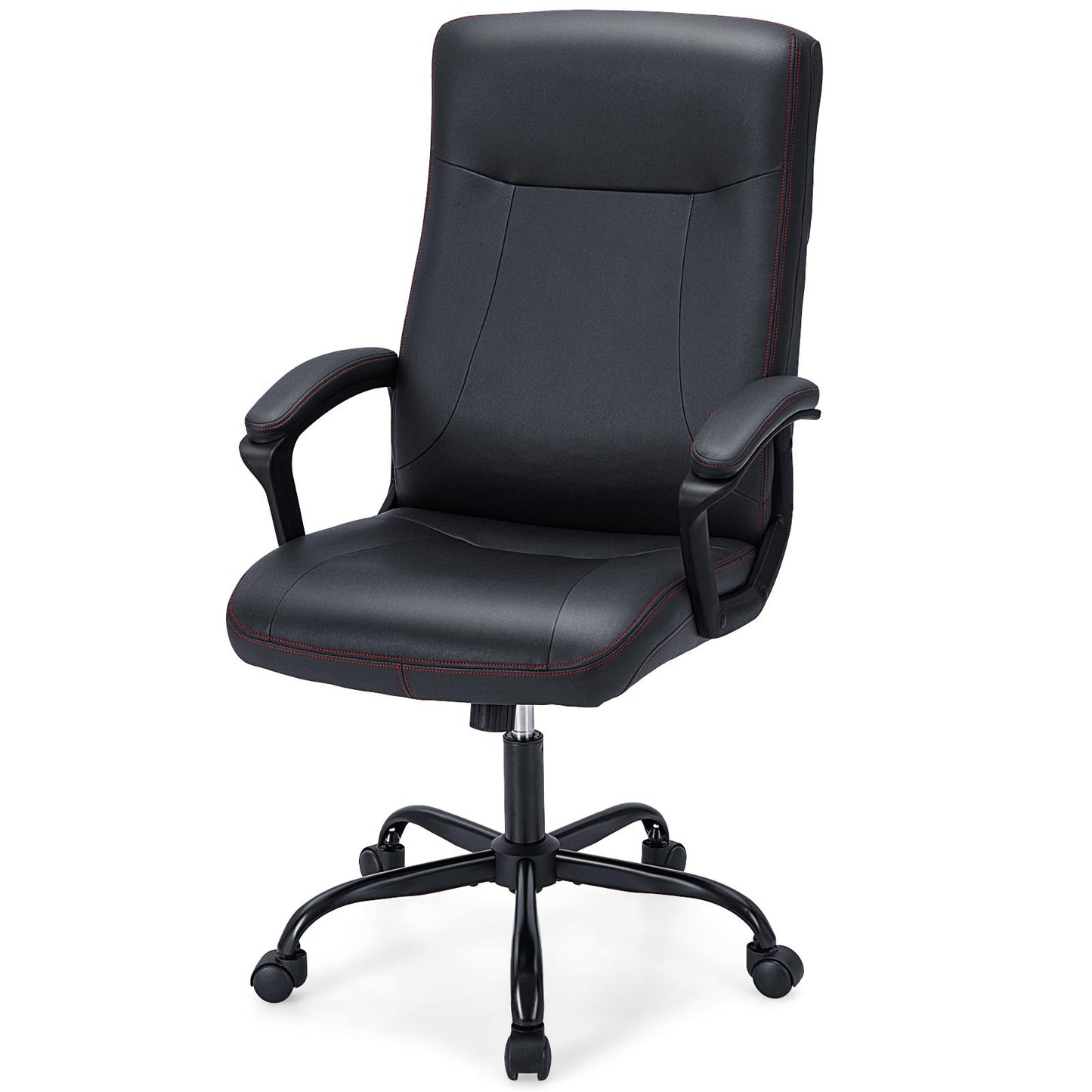 Giantex Executive Office Chair, Upholstered Swivel Task Chair w/Heavy-Duty Metal Base for Home Office
