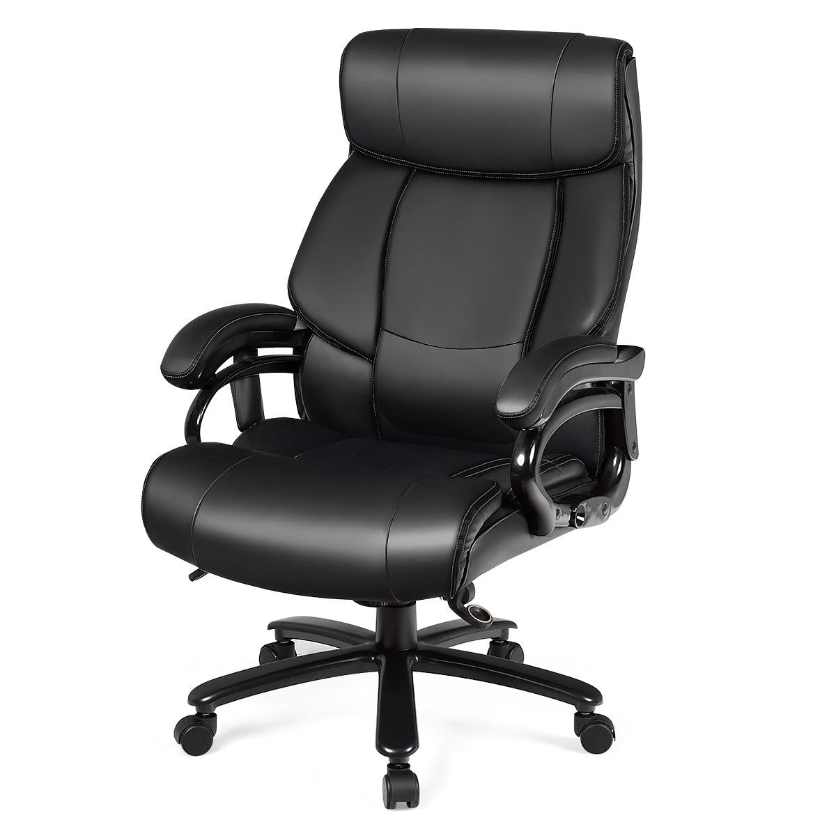 Giantex Big and Tall Swivel Office Chair, Ergonomic PU Leather Computer Chairs w/Massage Points