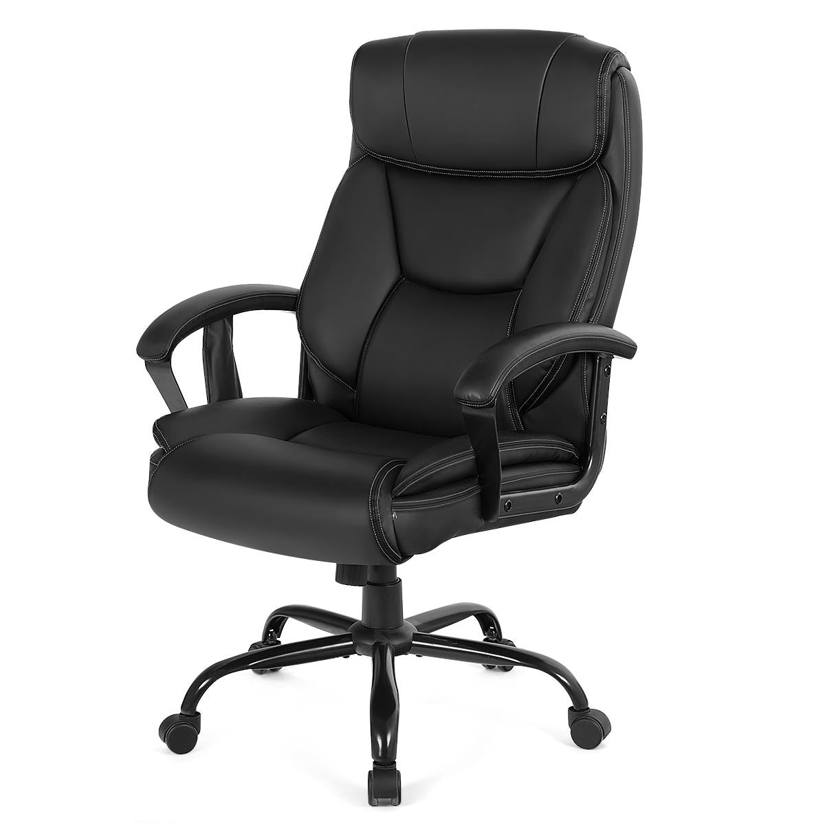 Giantex Large Executive Chair Swivel Rolling Chair, PU Leather Ergonomic Massage Office Chairs